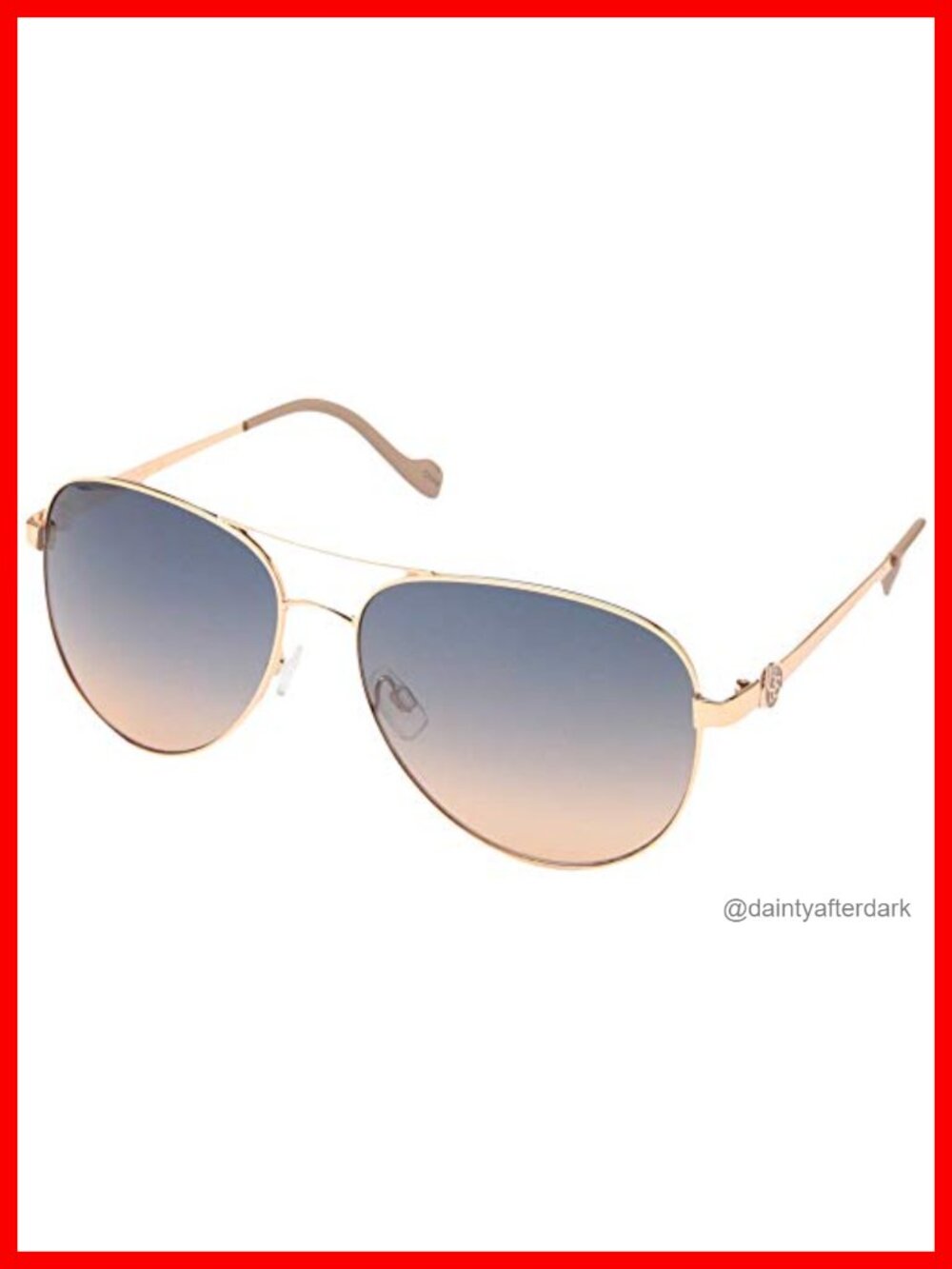 Aviator Pilot Sunglasses Metal Frame UV400 Logo Temple